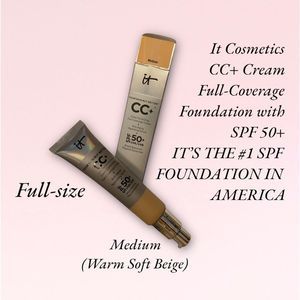It Cosmetics CC+ Cream Full-Coverage Foundation/SPF 50+ Full Size 32ml M…